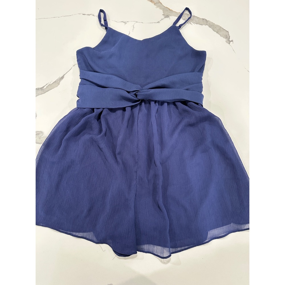 Amy Byer Girls Navy Blue Chiffon Party‎  Romper Size 14  Formal